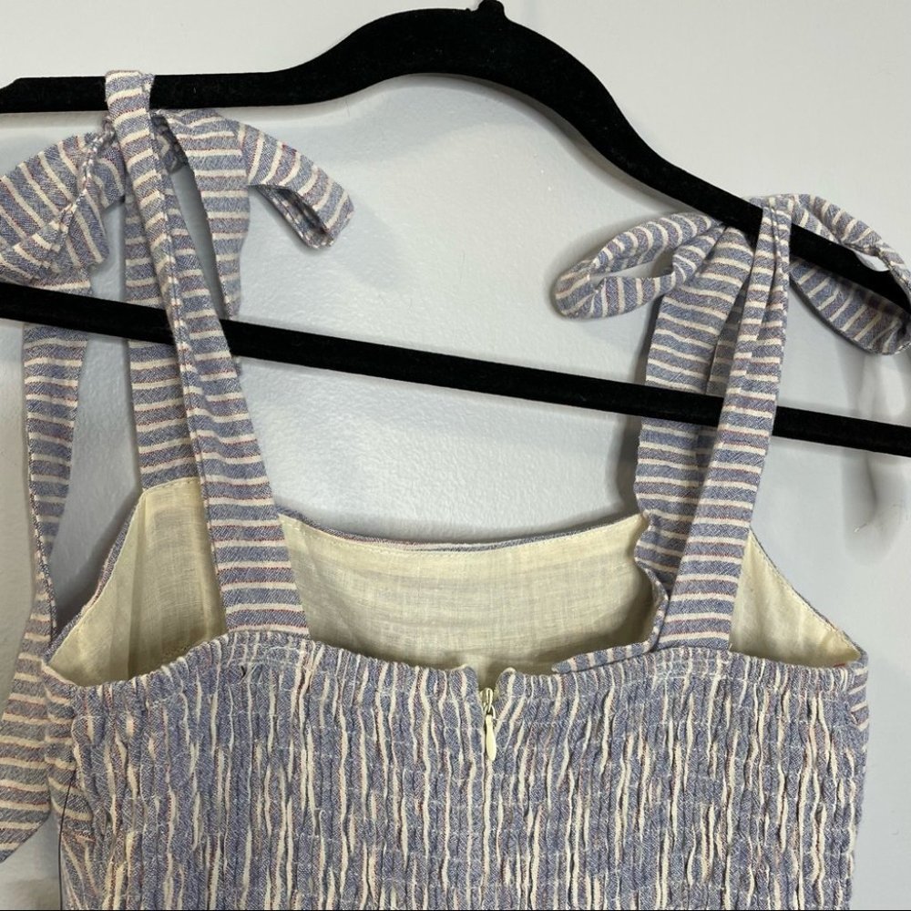 Lulu’s Golden Days Blue Striped Tie-Strap Maxi Dress - Picture 7 of 16
